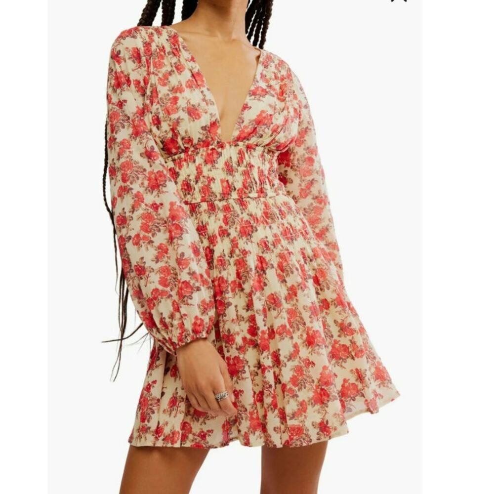 NWT Free People XS‎ Floral Mini Dress